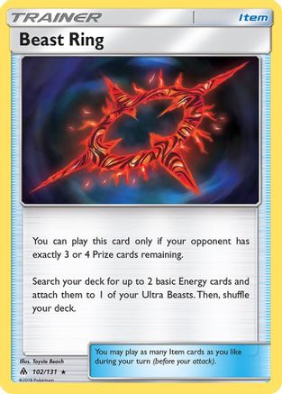 Beast Ring 102/131 SM Forbidden Light - Rare