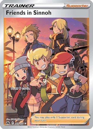 Friends in Sinnoh (Full Art) 149/159 - Holofoil Crown Zenith - Ultra Rare