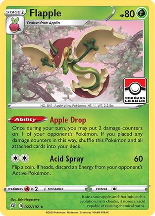 Flapple 022/192 - Reverse Holofoil League & Championship Cards - Promo