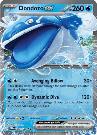 Dondozo ex 066/182 - Holofoil SV10 Destined Rivals - Double Rare