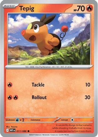 Tepig 011/086 SV White Flare - Common