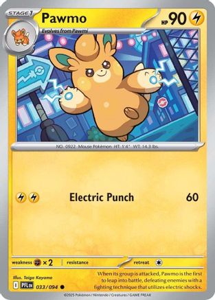 Pawmo 033 - Reverse Holofoil ME02 Phantasmal Flames - Common