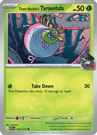 Team Rocket's Tarountula 018 ME Ascended Heroes - Common