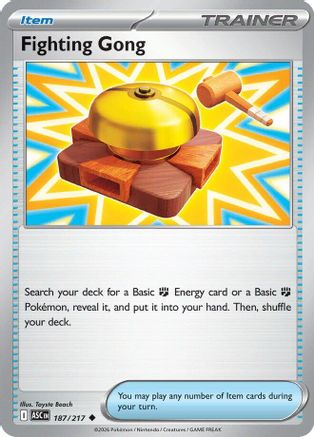 Fighting Gong 187 - Reverse Holofoil ME Ascended Heroes - Uncommon