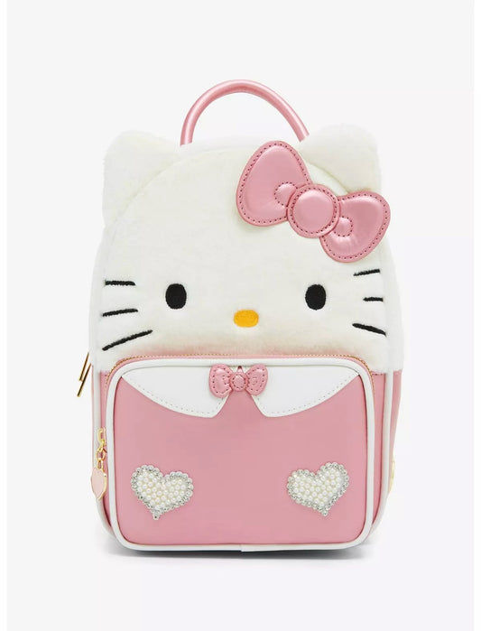 Hello Kitty Rhinestone Fuzzy Mini Backpack