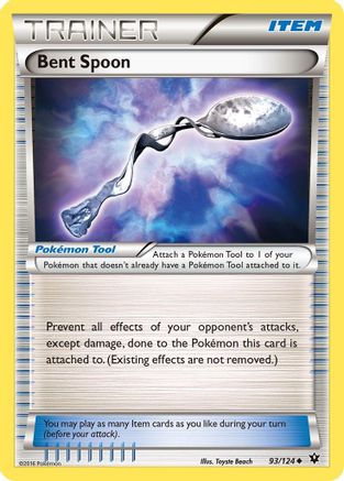 Bent Spoon 093/124  - Reverse Holofoil XY  Fates Collide - Uncommon
