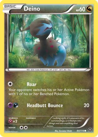 Deino 084/114  - Reverse Holofoil XY  Steam Siege - Common