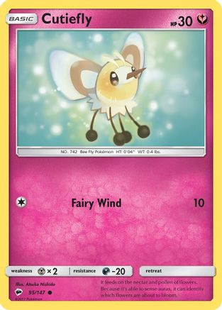 Cutiefly 095/147  SM  Burning Shadows - Common