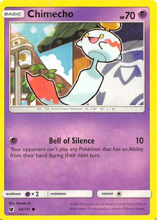 Chimecho 043/111  SM  Crimson Invasion - Common