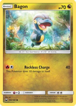 Bagon (104) 104  - Reverse Holofoil SM  Celestial Storm - Common