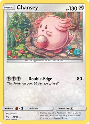 Chansey 046/68  - Reverse Holofoil Hidden Fates - Uncommon
