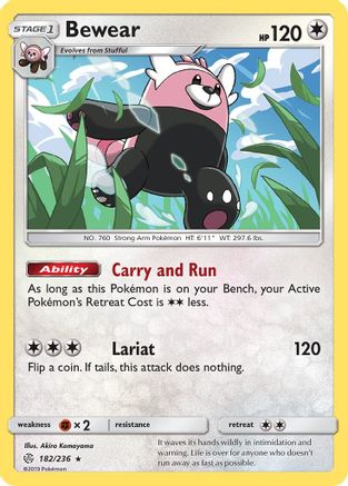 Bewear 182/236  SM  Cosmic Eclipse - Rare