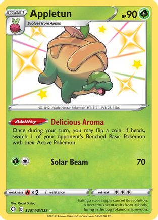 Appletun SV014/SV122  - Holofoil Shining Fates Shiny Vault - Shiny Holo Rare