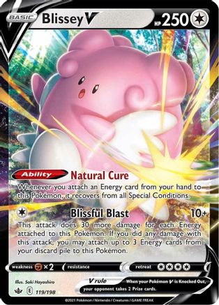 Blissey V 119/198  - Holofoil SWSH06 Chilling Reign - Ultra Rare