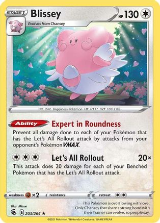 Blissey 203/264  SWSH08 Fusion Strike - Rare