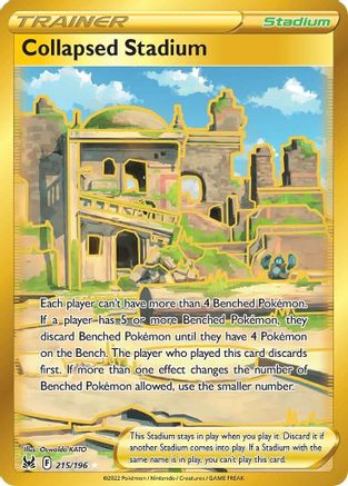 Collapsed Stadium (Secret) 215/196  - Holofoil SWSH11 Lost Origin - Secret Rare
