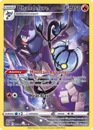 Chandelure TG04/TG30  - Holofoil SWSH11 Lost Origin Trainer Gallery - Ultra Rare