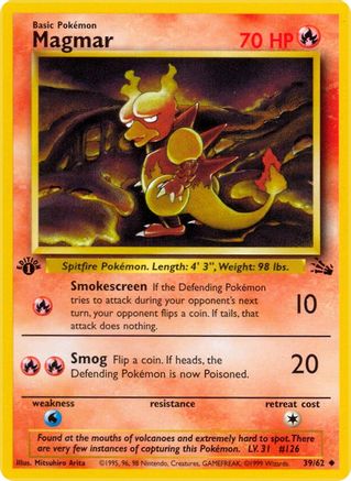 Magmar 039/62  - Unlimited Fossil - Uncommon