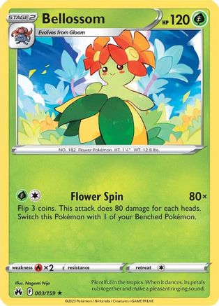 Bellossom 003/159  Crown Zenith - Rare