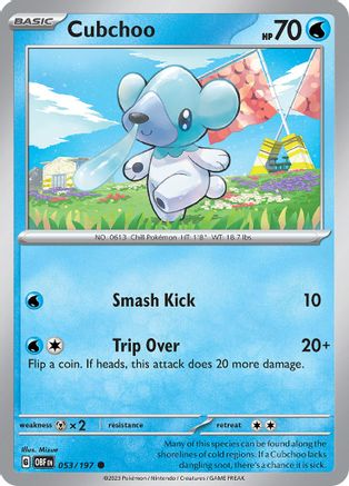 Cubchoo 053/197  SV03 Obsidian Flames - Common