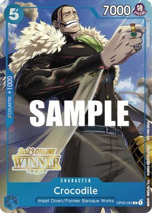 Crocodile (Online Regional 2023) [Winner] (OP02-053) - One Piece Promotion Cards Foil