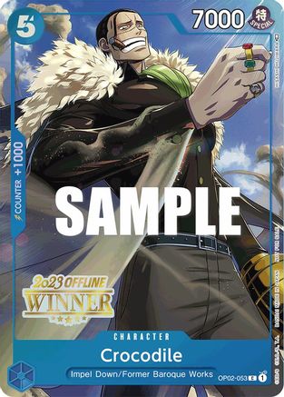Crocodile (Offline Regional 2023) [Winner] (OP02-053) - One Piece Promotion Cards Foil