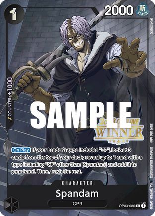 Spandam (Offline Regional 2023) [Winner] (OP03-086) - One Piece Promotion Cards Foil