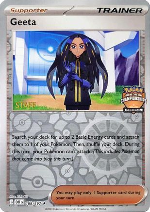 Geeta 188/197  - Reverse Holofoil League & Championship Cards - Promo