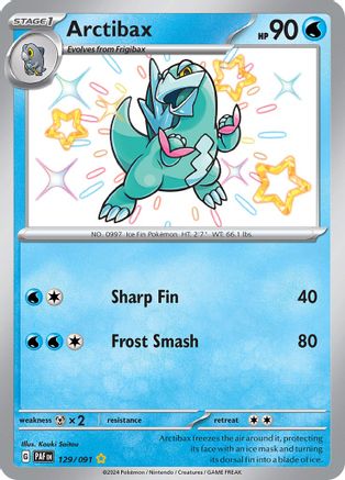 Arctibax 129/091  - Holofoil SV Paldean Fates - Shiny Rare