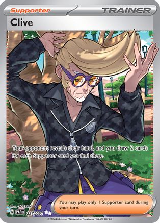 Clive 227/091  - Holofoil SV Paldean Fates - Ultra Rare