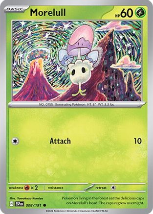 Morelull 008/191  - Reverse Holofoil SV08 Surging Sparks - Common