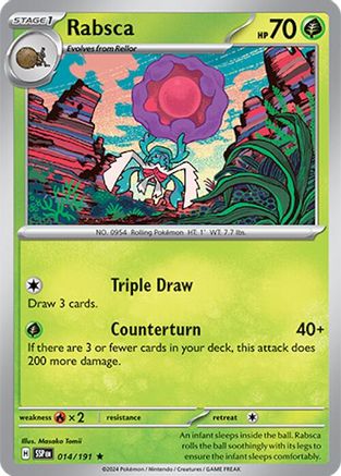 Rabsca 014/191  - Reverse Holofoil SV08 Surging Sparks - Rare