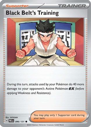 Black Belt's Training 096/131  - Reverse Holofoil SV Prismatic Evolutions - Common