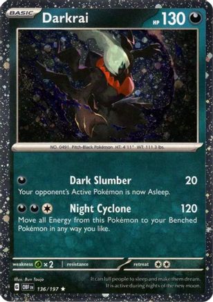 Darkrai (Cosmos Holo) 136/197  - Holofoil Miscellaneous Cards & Products - Rare
