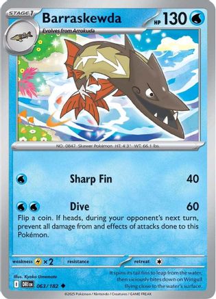 Barraskewda 063  SV10 Destined Rivals - Uncommon