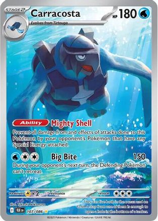 Carracosta 107/086  - Holofoil SV Black Bolt - Illustration Rare