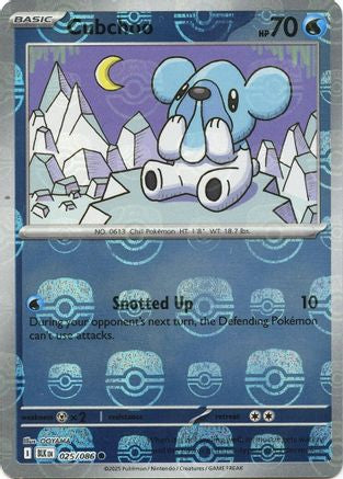 Cubchoo (Master Ball Pattern) 025/086  - Holofoil SV Black Bolt - Common