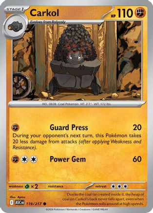Carkol 119  - Reverse Holofoil ME Ascended Heroes - Common