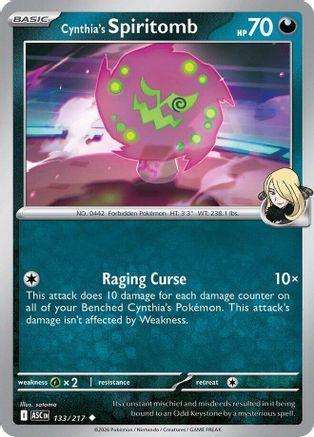 Cynthia's Spiritomb 133/217  - Reverse Holofoil ME Ascended Heroes - Uncommon