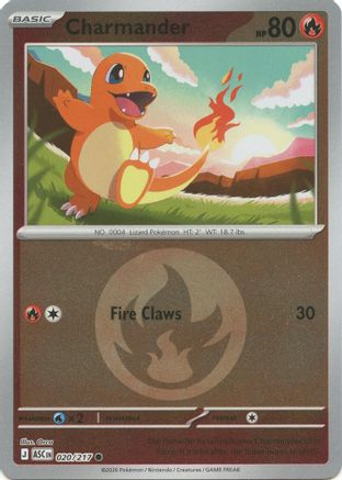 Charmander (Energy Symbol Pattern) 020  - Reverse Holofoil ME Ascended Heroes - Common