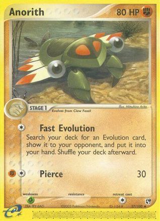 Anorith 027/100  - Reverse Holofoil Sandstorm - Uncommon
