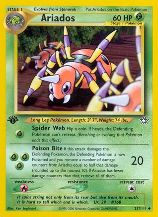 Ariados 027/111  - 1st Edition Neo Genesis - Uncommon