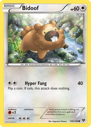Bidoof 106/146  XY Base Set - Common