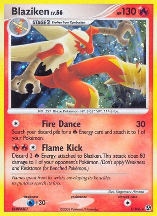 Blaziken 001  - Reverse Holofoil Great Encounters - Holo Rare