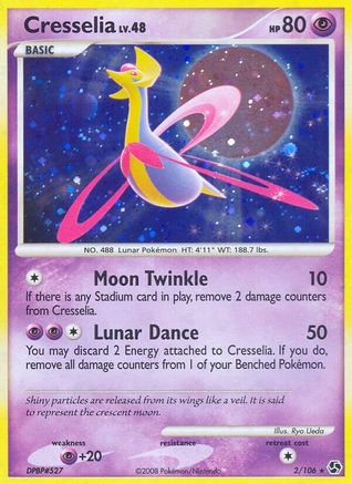 Cresselia 002  - Reverse Holofoil Great Encounters - Holo Rare