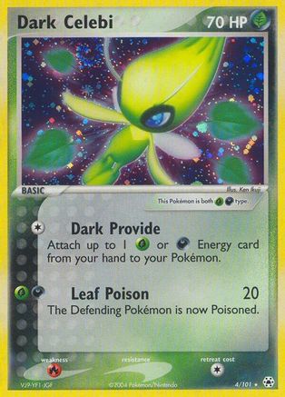 Dark Celebi 004/101  - Reverse Holofoil Hidden Legends - Holo Rare