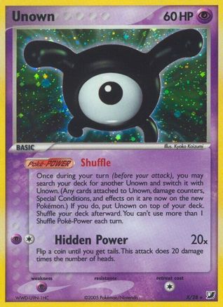 Unown (X) 00X  - Holofoil Unseen Forces - Holo Rare