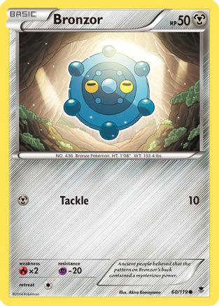 Bronzor 060/119  - Reverse Holofoil XY  Phantom Forces - Common